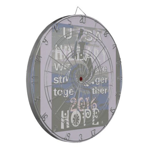 Hope Hillary USA Wir sind enger zusammen Dartscheibe (Vorderseite Links)