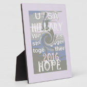 Hope Hillary USA Wir sind enger zusammen Fotoplatte (Seite)