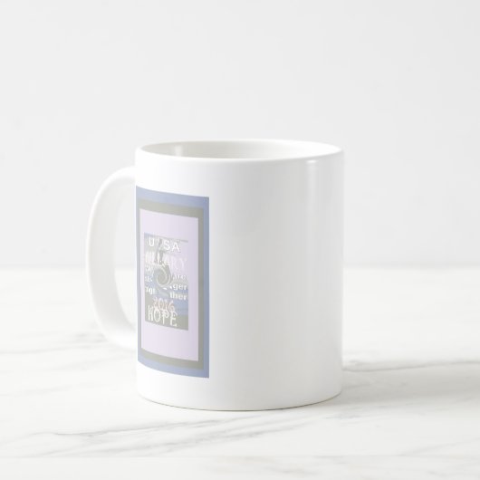 Hope Hillary USA Wir sind enger zusammen Kaffeetasse (Vorderseite Links)