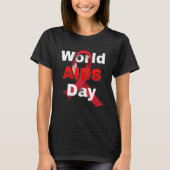 Hope HIV Red Ribbon Aids Awareness World Aids Day T-Shirt (Vorderseite)