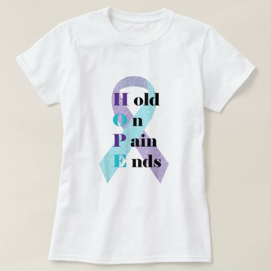 HOPE Hold on Pain beendet App zur Sensibilisierung T-Shirt (Design vorne)
