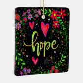 Hope Hübsch Black Floral Model Christmas Keramikornament (Rechts)