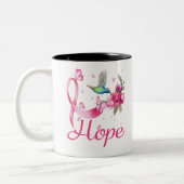 Hope Hummingbird Brustkrebs Bewusstsein Zweifarbige Tasse (Links)