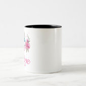 Hope Hummingbird Brustkrebs Bewusstsein Zweifarbige Tasse (Mittel)