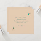 Hope Hummingbird Karte (Vorderseite/Rückseite Beispiel)