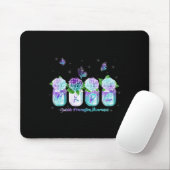 Hope Hydrangea Blume Schmetterling Suizidpräventio Mousepad (Mit Mouse)