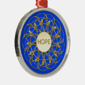 HOPE in geometrischem Gold-Design geschrieben Ornament Aus Metall (Rechts)