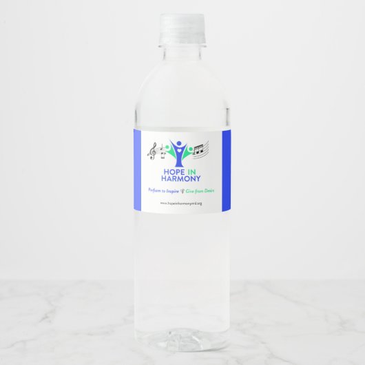 Hope in Harmonwater Flasche Label Wasserflaschenetikett (Vorderseite)