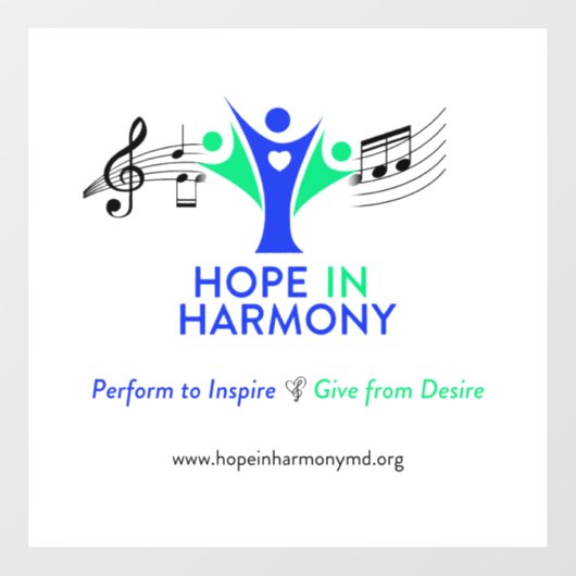 Hope in Harmony Window Cloning Fensteraufkleber (Blatt)