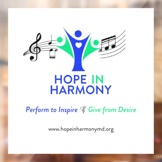 Hope in Harmony Window Cloning Fensteraufkleber (Blatt 2)