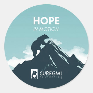 Hope in Motion for GM1 Gangliosidosis Runder Aufkleber