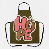 "Hope in Style – Peaceful Vibes Sticker" Schürze (Vorderseite)