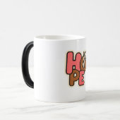 "Hope in Style – Peaceful Vibes Sticker" Verwandlungstasse (Vorderseite Links)