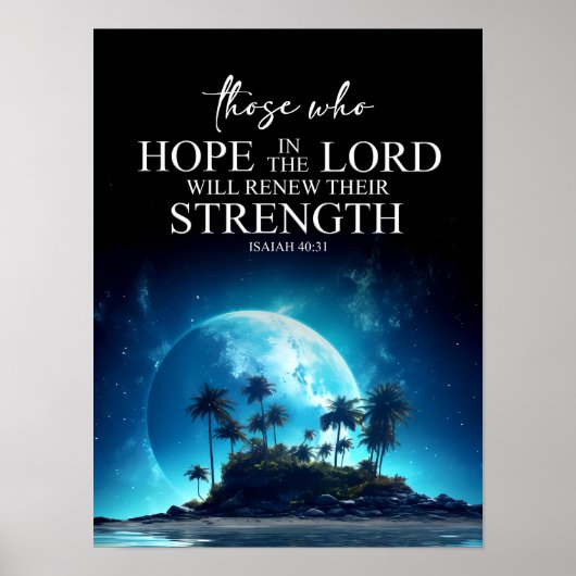 Hope in the Lord – Isaiah 40:31 Poster (Vorne)