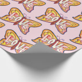 Hope Inspiration Pink Butterfly Wrapping Paper Geschenkpapier (Ecke)