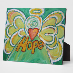 Hope Inspirational Angel Painting Gedicht Plaque Fotoplatte