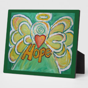 Hope Inspirational Angel Painting Gedicht Plaque Fotoplatte