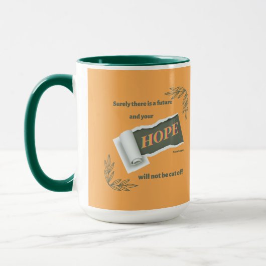 Hope Inspirational Christlich Scripture Zwei-Töne Tasse (Links)