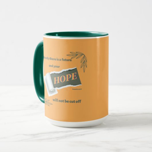 Hope Inspirational Christlich Scripture Zwei-Töne Tasse (Vorderseite Links)