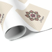 Hope Inspirational Fabric Blume Collage Geschenkpapier (Rolleneckpunkt)