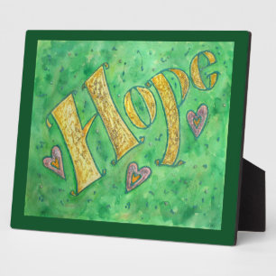 Hope Inspirational Word Malgedicht Plaque Fotoplatte