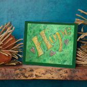 Hope Inspirational Word Malgedicht Plaque Fotoplatte (Seite)