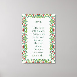 HOPE ist das Ding mit Federn, die hält Leinwanddruck