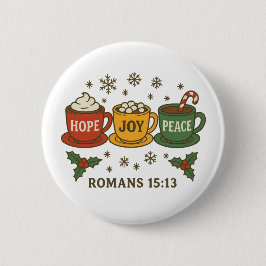 Hope joy Peace and Cocoa Button