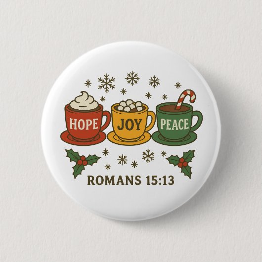 Hope joy Peace and Cocoa Button (Vorderseite)