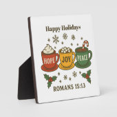 Hope joy peace and cocoa fotoplatte (Vorderseite)