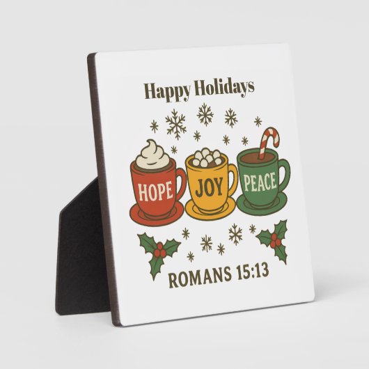 Hope joy peace and cocoa fotoplatte (Vorderseite)