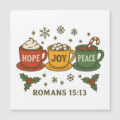 Hope joy Peace and Cocoa Magnetkarte (Vorderseite)
