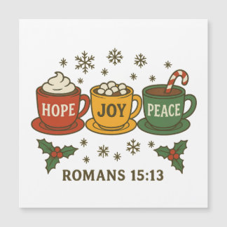 Hope joy Peace and Cocoa Magnetkarte