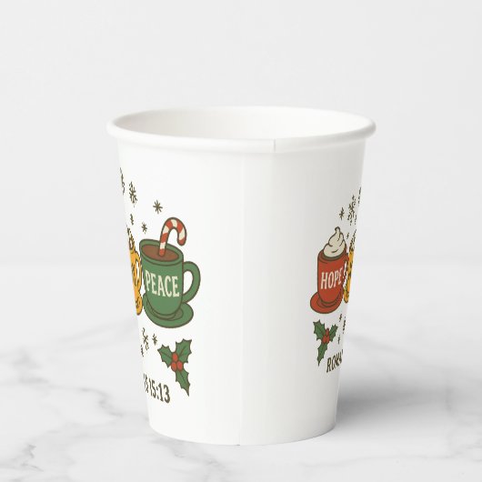 Hope joy Peace and Cocoa Pappbecher (Rechts)