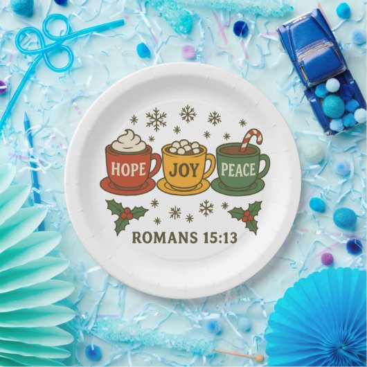 Hope joy Peace and Cocoa Pappteller (Party)