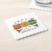 Hope joy Peace and Cocoa Untersetzer (angewinkelt)