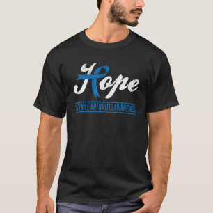 Hope Juvenile Arthritis Awareness JIA JA Blue Ribb T-Shirt