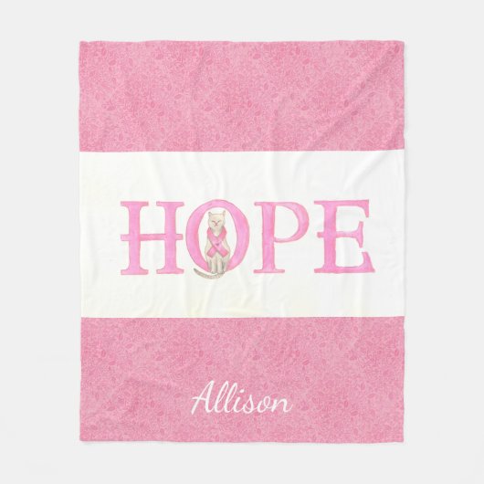 Hope Kitty Personalisiert Fleecedecke (Vorderseite)