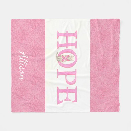 Hope Kitty Personalisiert Fleecedecke (Vorderseite (Horizontal))