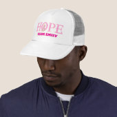 Hope Kitty Pink Ribbon Personalisiert Truckerkappe (Beispiel)