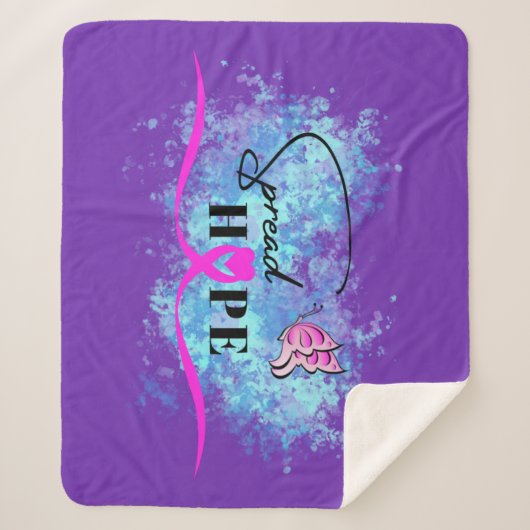 HOPE - Krebsbewusstsein Sherpa Blanket Sherpadecke (Vorderseite)