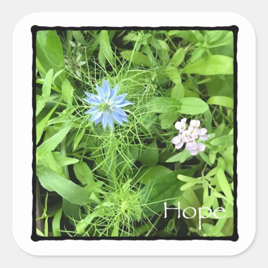 Hope Large Quadratischer Aufkleber (Vorderseite)