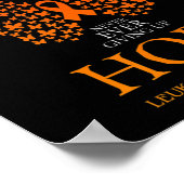 Hope Leukemia Awareness Orange Ribbon Poster (Ecke)