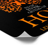 Hope Leukemia Awareness Orange Ribbon Poster (Ecke)