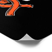 Hope Leukemia Awareness Orange Ribbon Support Grap Poster (Ecke)