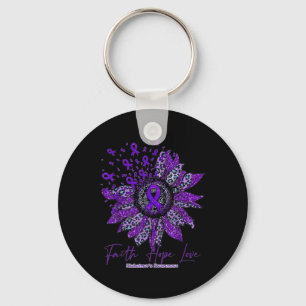 Hope Liebe Alzheimerheimer Awareness Blume Lila Schlüsselanhänger