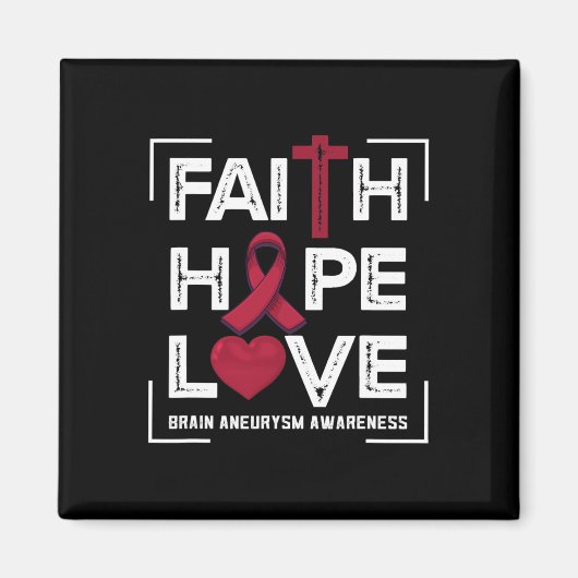 Hope Liebe Brain Aneurysm Awareness 1 Magnet (Vorne)