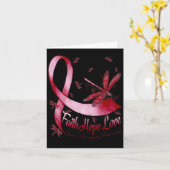 Hope Liebe Brain Aneurysm Awareness Dragonfly Karte (Gelbe Blume)