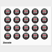 Hope Liebe Brain Aneurysm Awareness Support Graphi Runder Aufkleber (Blatt)