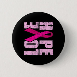 HOPE LIEBE Brustkrebs Bewusstsein Weltkrebstag Button